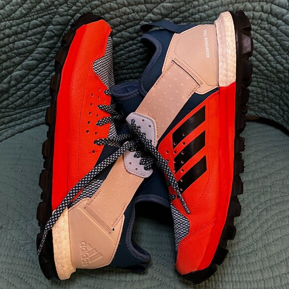 ADIDAS RESPONSE TRAIL BOOST IN CORE BLUE AND ENERGY ORANGE - Picture 5 of 8